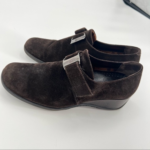 Aquatalia brown suede leather shoes wedge size 6 - Picture 7 of 12